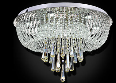 Witte Moderne het Plafondlichten van het Luxekristal/van de Verlichtingsinrichtingen van het Glasplafond Kroonluchters