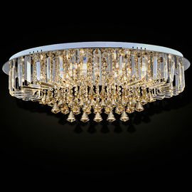 Douane om het Plafondlicht van het Luxekristal met de Daling van de Glasparel voor Huis/Woonkamer