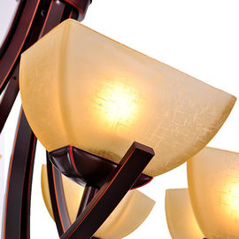 6Heads moderne & Traditionele de Roomschaduw van de Smeedijzerkroonluchter voor Woonkamer
