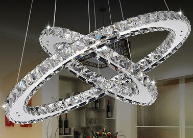 Dubbele het Kristalkroonluchter van de Cirkel Eigentijdse K9 Luxe 31 Watts voor Decoratie het Hangen Verlichting