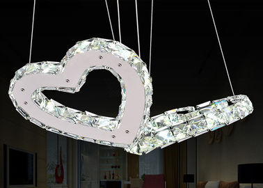 Het dubbele Hart vormde de Moderne Kroonluchter van het Luxekristal met 75cm Regelbare Ketting