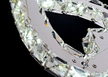 Het dubbele Hart vormde de Moderne Kroonluchter van het Luxekristal met 75cm Regelbare Ketting