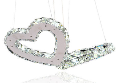 Het dubbele Hart vormde de Moderne Kroonluchter van het Luxekristal met 75cm Regelbare Ketting