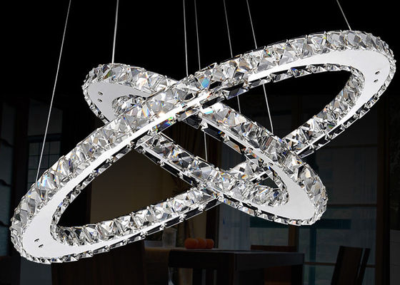 Chroom/Duidelijke het Kristalkroonluchter van de Eetkamerk9 Luxe met 18W LEIDEN Licht