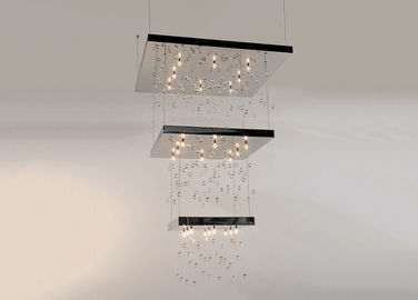 De Kroonluchterverlichting van het luxekristal, Hotelkroonluchters met de Inrichtingen van de Drie Lagenverlichting