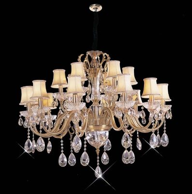 Hoog Lumen 18 Lichten 1050 x 820mm de Verlichting van de Kristalkroonluchter/Commerciële LEIDENE Tegenhangerverlichting