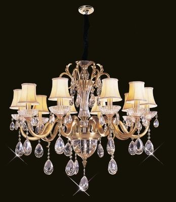 Hoog Lumen 18 Lichten 1050 x 820mm de Verlichting van de Kristalkroonluchter/Commerciële LEIDENE Tegenhangerverlichting