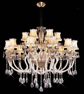 Hoog Lumen 18 Lichten 1050 x 820mm de Verlichting van de Kristalkroonluchter/Commerciële LEIDENE Tegenhangerverlichting