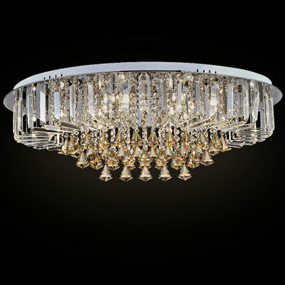 Douane om het Plafondlicht van het Luxekristal met de Daling van de Glasparel voor Huis/Woonkamer