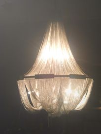 Van het de Kroonluchters Binnenlandse Chroom van luxevilla's Grote Moderne van de het Metaalketting de Opschortingsverlichting