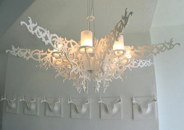 Rubber Houten Witte de Prachtverlichting van Herenhuiskroonluchters voor Luxevilla's/Hotels