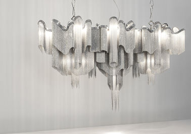 Moderne van het de Kroonluchtersroestvrije staal van het Aluminiumhotel de Kroonluchterverlichting