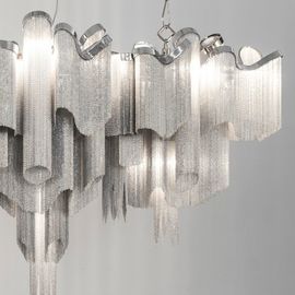 Moderne van het de Kroonluchtersroestvrije staal van het Aluminiumhotel de Kroonluchterverlichting