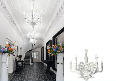 40W de witte Hars van Hotelkroonluchters/Houten Kroonluchter voor Restaurant/Decoratief Hotel