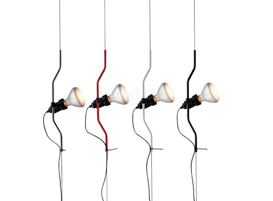 Minimalistische Parentesi-Vloer aan het Koolstofstaallicht van de Plafondlamp Met Tubulaire Vorm