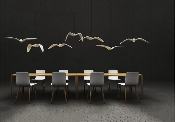 Mooie Nightbirds-Opschorting die van Zuivere Witte Acryl LEIDENE de Vorm Verlichtingsvogels aansteken