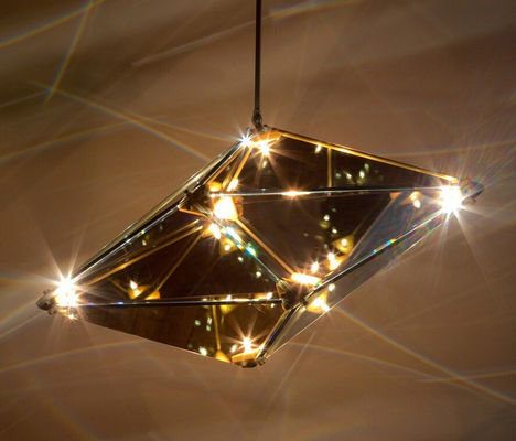 Licht van de het Glas het Moderne Opschorting van de diamantvorm Populair voor het Hotel van het Barrestaurant