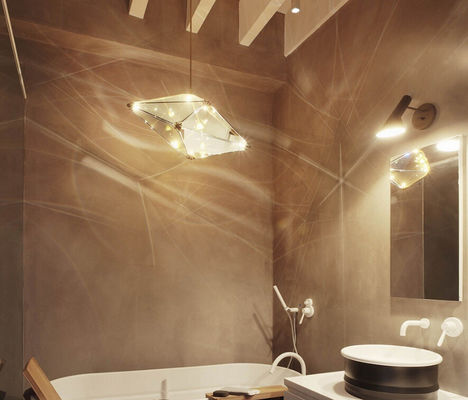 Licht van de het Glas het Moderne Opschorting van de diamantvorm Populair voor het Hotel van het Barrestaurant