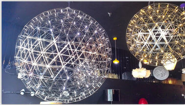 De moderne Grote Ronde Bal van het Opschortings Lichte Roestvrije staal vormde Tegenhangerlamp voor Huisdecoratie