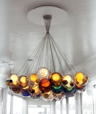 Creatieve Dubbele LEIDENE van het Plafondlichten van de Glasdekking Hangende G9 Kleurrijke Tegenhangerlamp