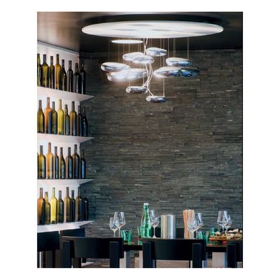 De moderne Lichten van de Chroomskydro Geleide Kroonluchter met ABS Zinc+alloy Materialen voor Commerciële Verlichtingsdecoratie