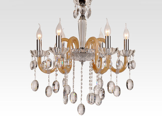De Amerikaanse Moderne Amber Lichte Inrichtingen van de Kunst Decoratieve Kroonluchter voor Conferentiezaal, Licht Zes