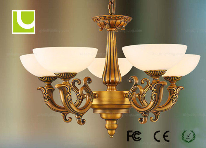 Retro LEIDENE van Koper Decoratieve 5 PCs E27 Kroonluchterlichten voor Hotel/Villa